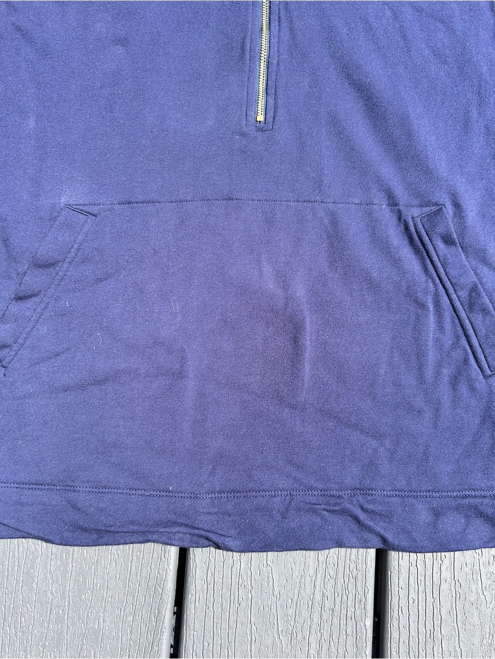 Lilly Pulitzer Navy Half-Zip Pullover with Gold Zipper - Picture 5 of 6